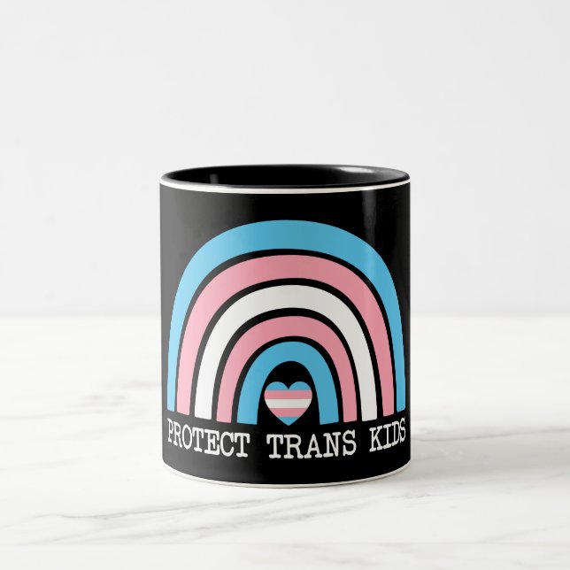 Schutz von Trans Kids Zweifarbige Tasse (Mittel)