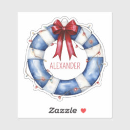 Schutz vor blauem und weißem Leben und Roter Bow Aufkleber