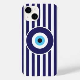 Schutz vor dem bösen Auge (hellblaue Streifen) Case-Mate iPhone 14 Hülle