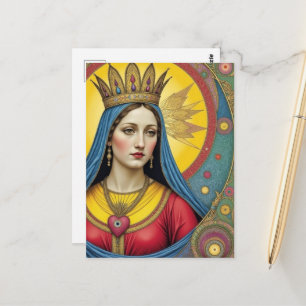 Schutz vor dem Bösen Heiliges Herz Mariens Postkarte