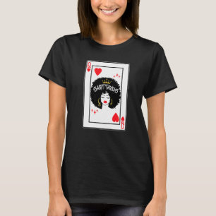 Schütze Astrologie Königin Herzen Blackjack Karten T-Shirt