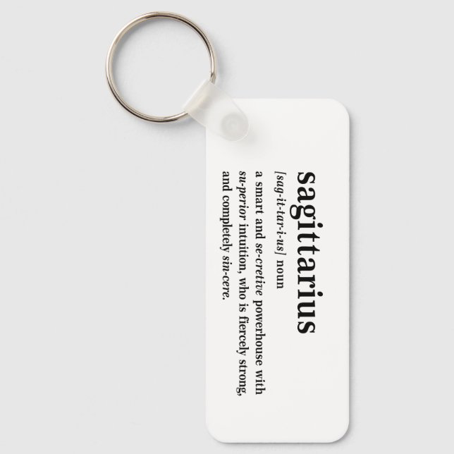 Schütze Definition Ästhetik Astrologie Geschenk Schlüsselanhänger (Vorderseite)