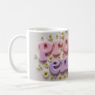 Schütze deine Energie Pastell-Daisy-Blumen-Postkar Kaffeetasse