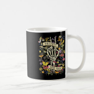 Schütze deinen Frieden Retro Wildblume Psychische Kaffeetasse