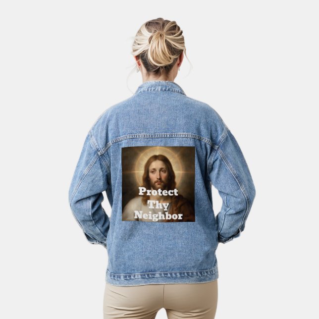 Schütze Deinen Nachbarn Denim Jacke (Modell)