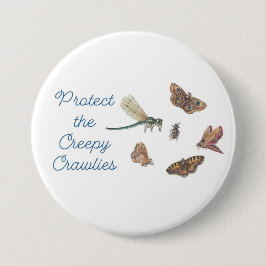 Schütze den Gruseligen Kriecher Pin Button
