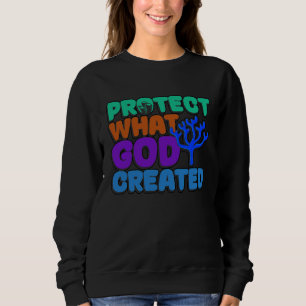 Schütze die Natur Jesus Gof Bibel Korallenriffe Sweatshirt
