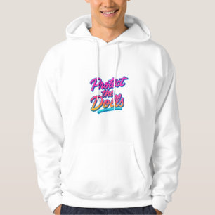 Schütze die Puppen Neon Retro Art Hoodie