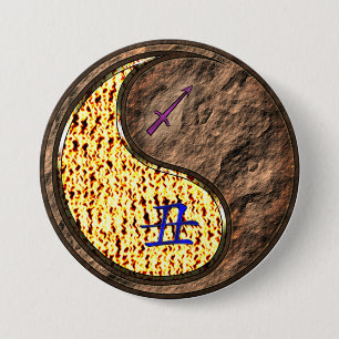 Schütze & Erde Ochse Button