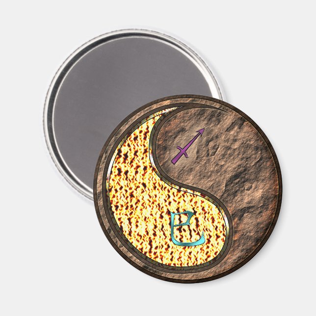 Schütze & Erde Schlange Magnet (Vorderseite/Rückseite)