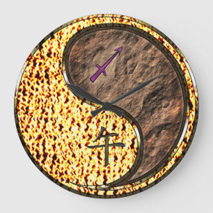 Schütze & Erdpferd Große Wanduhr