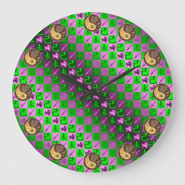 Schütze & Erdziege Große Wanduhr (Vorderseite)