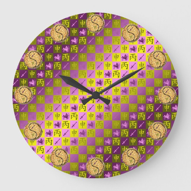 Schütze & Feueraffe Große Wanduhr (Vorderseite)