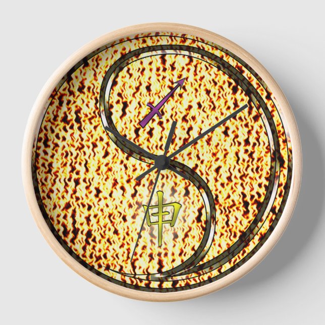 Schütze & Feueraffe Uhr (Vorderseite)