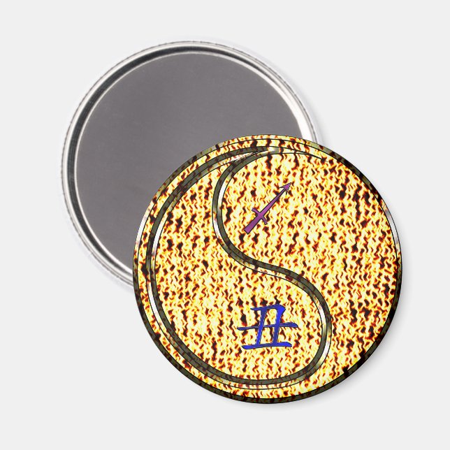 Schütze & Feuerbüffel Magnet (Vorderseite/Rückseite)