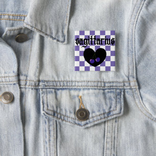 Schütze Gothic Ästhetik Karierte Kirschen  Button