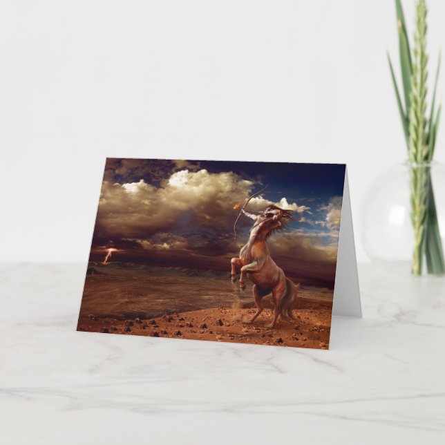 Schütze - Grußkarte Karte (Vorderseite)