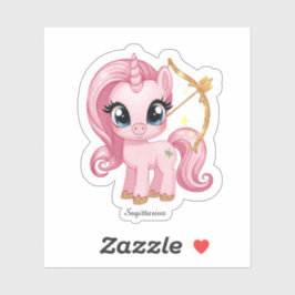 Schütze Himmels-Zodiak-Aufkleber - Rosa Pfeil Aufkleber