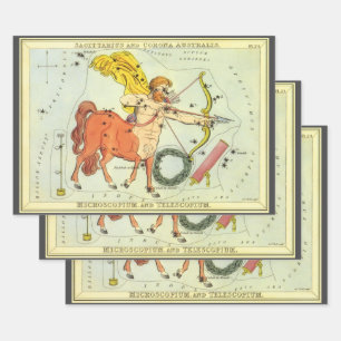 Schütze, Historisches Sternbild Urania's Spiegel Geschenkpapier Set