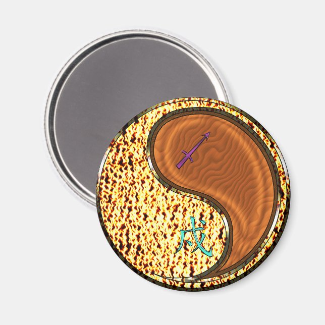 Schütze & Holz Hund Magnet (Vorderseite/Rückseite)
