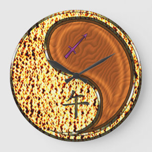 Schütze & Holzpferd Große Wanduhr