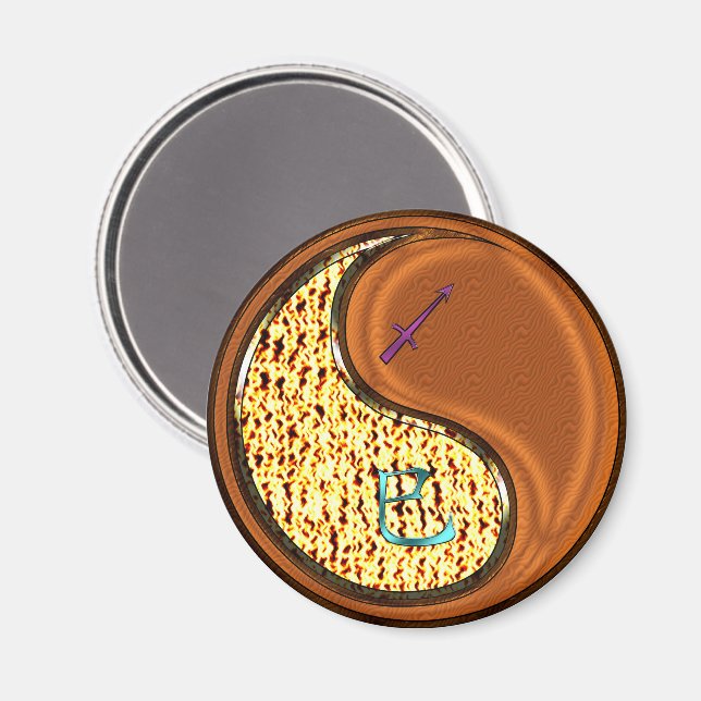 Schütze & Holzschlange Magnet (Vorderseite/Rückseite)