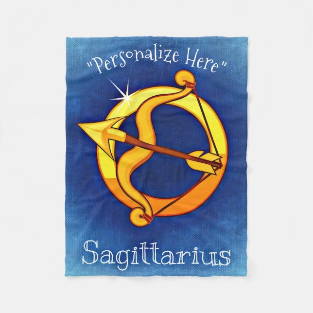 Schütze-Horoskop-Entwurfs-Fleece-Decke Fleecedecke (Vorderseite)