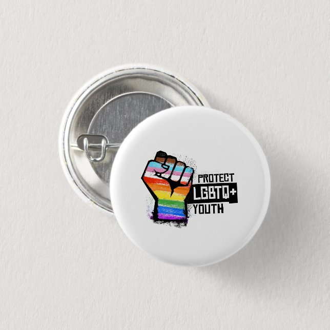 Schütze LGBTQ-Jugendliche Button (Vorne & Hinten)