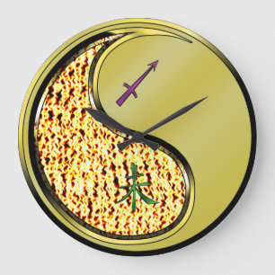 Schütze & Metall Ziege Große Wanduhr