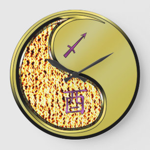 Schütze & Metallhahn Große Wanduhr