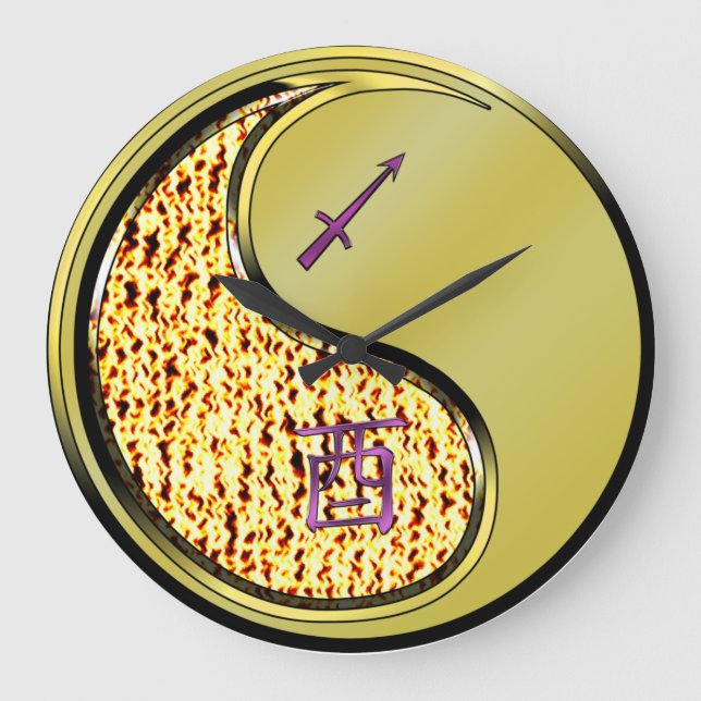 Schütze & Metallhahn Große Wanduhr (Vorderseite)