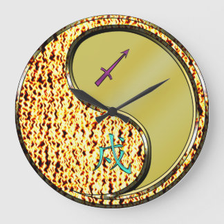Schütze & Metallhund Große Wanduhr