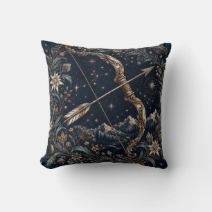 Schütze-Mitternachts-Botanischer Stich Kissen