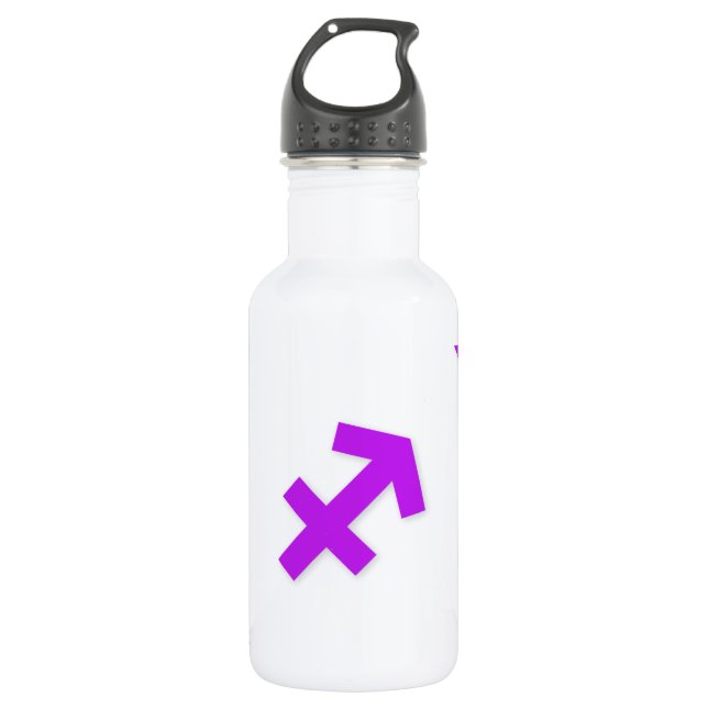 Schütze-Muster lila Trinkflasche (Vorderseite)