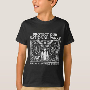 Schütze Nationalparks lustiger Naturschutz T-Shirt