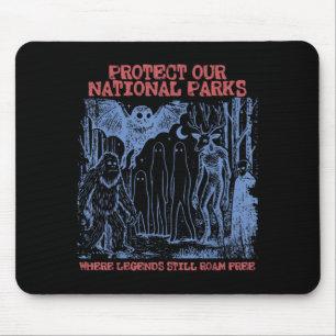 Schütze Nationalparks Mothman Kryptid Weirdcore Mousepad
