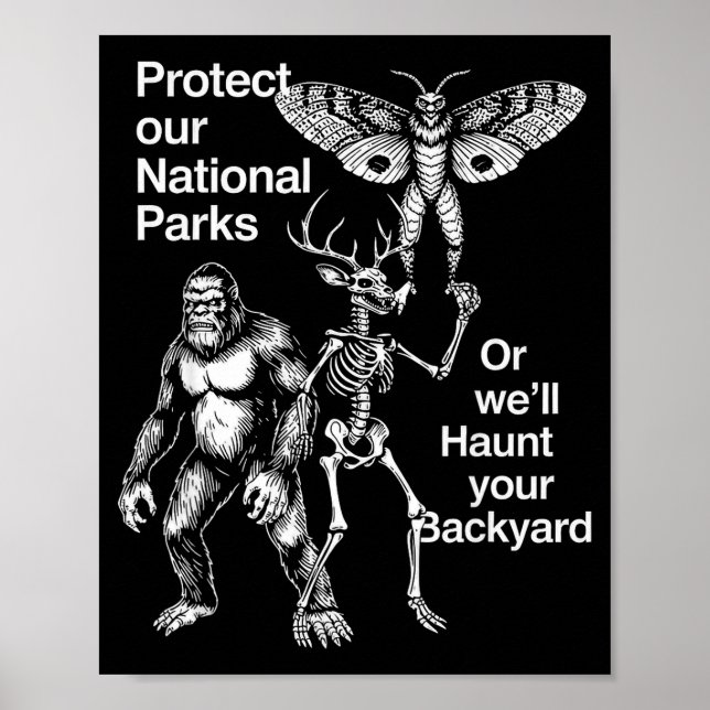 Schütze Nationalparks oder suche Hinterhof heim Poster (Vorne)