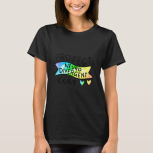 Schütze neurodivergente Kinder Regenbogen Autismus T-Shirt