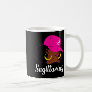 Schütze Schwarzes Mädchen Rosa Mütze Sternzeichen Kaffeetasse