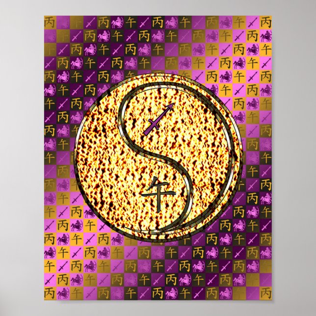 Schütze und Feuerpferde Poster (Vorne)