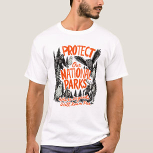 Schütze unsere Nationalparks Lustiger Bigfoot-Geis T-Shirt