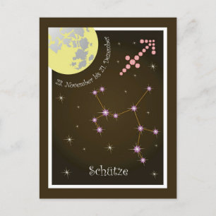 Schütze vom 23. November bis 21. Postkarte