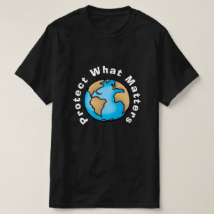 Schütze was wichtig ist Öko-Erde-Design T-Shirt