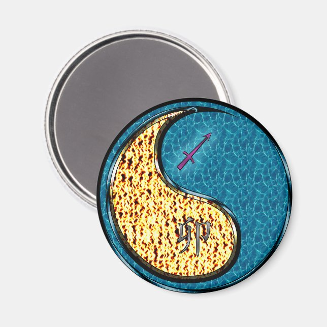 Schütze & Wasser Kaninchen Magnet (Vorderseite/Rückseite)