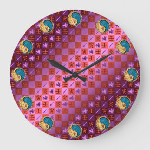 Schütze & Wasser-Tiger Große Wanduhr