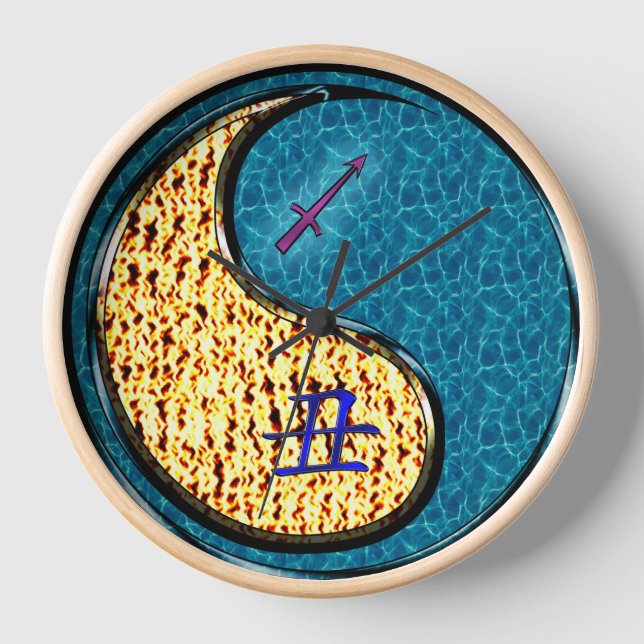 Schütze & Wasserbüffel Uhr (Vorderseite)