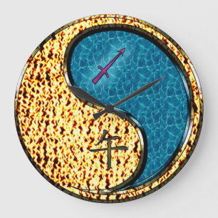 Schütze & Wasserpferd Große Wanduhr