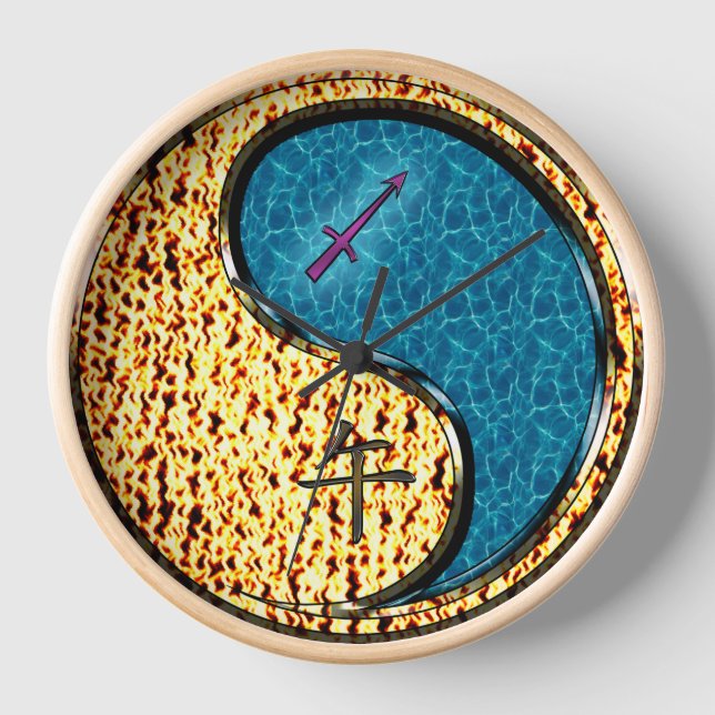 Schütze & Wasserpferd Uhr (Vorderseite)