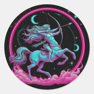 ✨ Schütze-Zodiac für Astrologie-Fans Runder Aufkleber