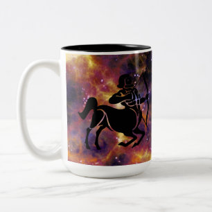 Schütze Zodiac Galaxie Schütze – Astrologie Horos Zweifarbige Tasse